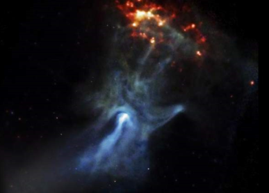 Supernova, som kallas "Guds hand"