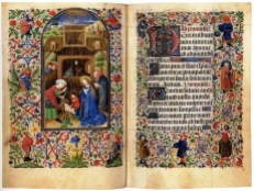 Ett vackert medeltida illuminerat manuskript.