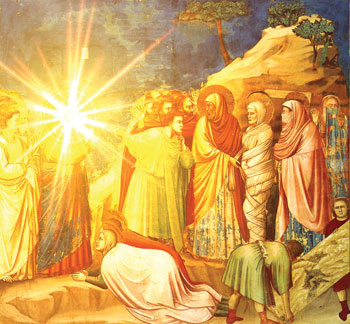 Giotto. Jesus uppväcker Lasarus
